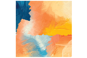 Abstract colorful paint strokes, an Illustration by LogosDen