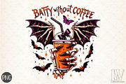 Batty Without Coffee Png,Halloween P, an Illustration by Libby Wishes (Thumbnail 1 of 6)