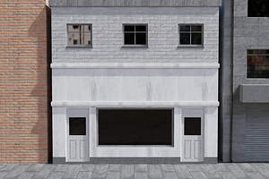 3D Model Front Store White color, an Object 3D Model by Dudukbersama