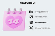 Valentine 3D Icon Pack, an Object Illustration by Lumina_ui_ux202 (Thumbnail 2 of 6)