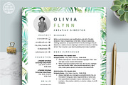 Creative Resume Template | Floral CV, a Resume Template by The Art of Resume (Thumbnail 1 of 8)