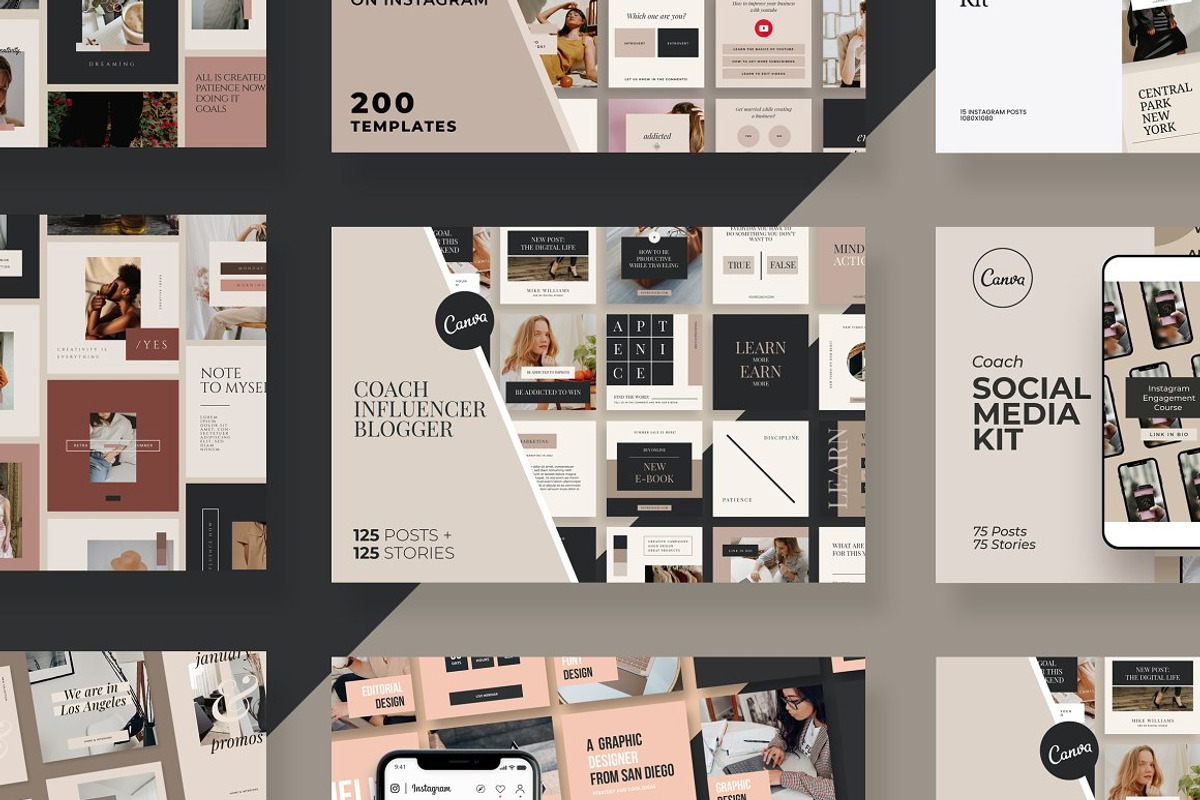 Instagram Bundle Coach Blogger, a Social Media Template by Design District (Photo 2 of 71)