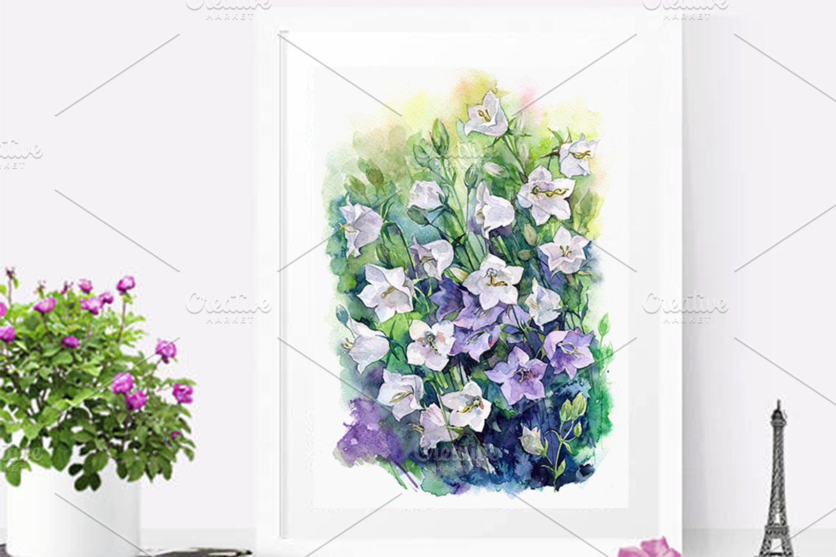 SALE! Watercolor bells flowers, a Decorative Illustration by MaryAmi (Photo 3 of 3)