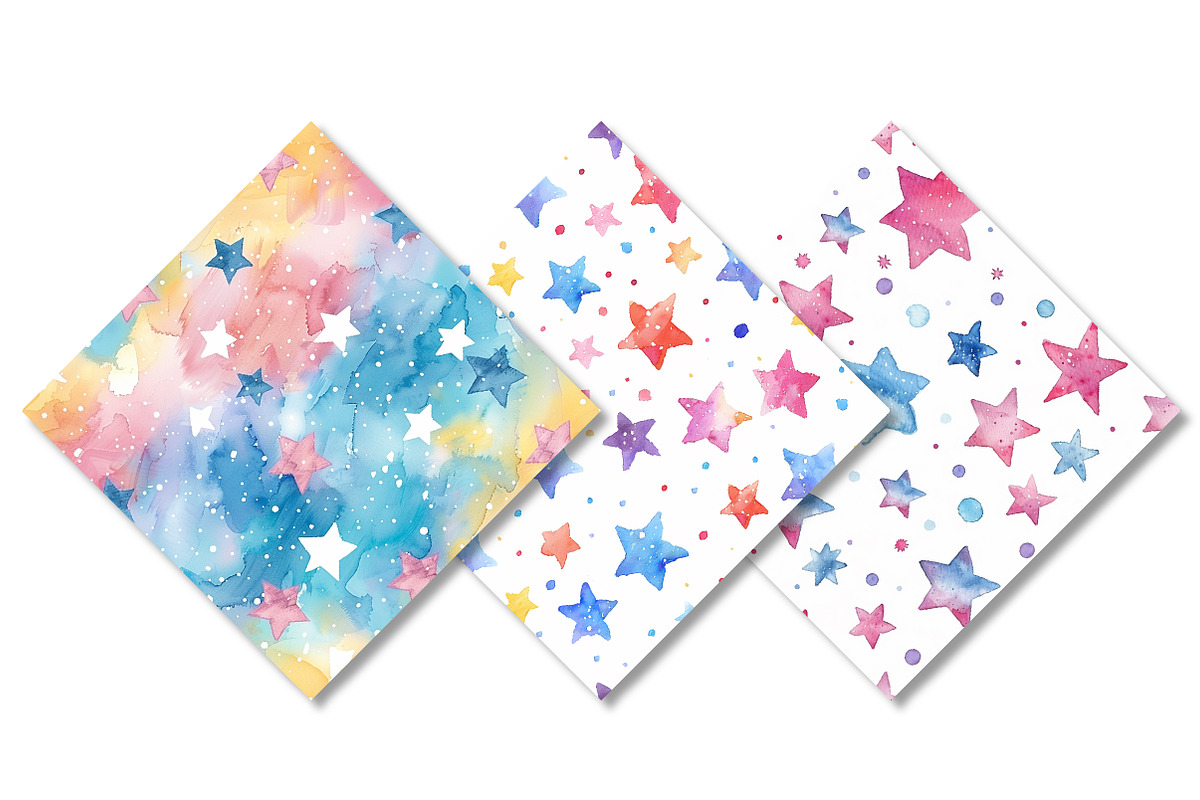 Hand Drawn Pastel Doodle Stars, a Pattern Graphic by Canvas Craft (Photo 6 of 6)
