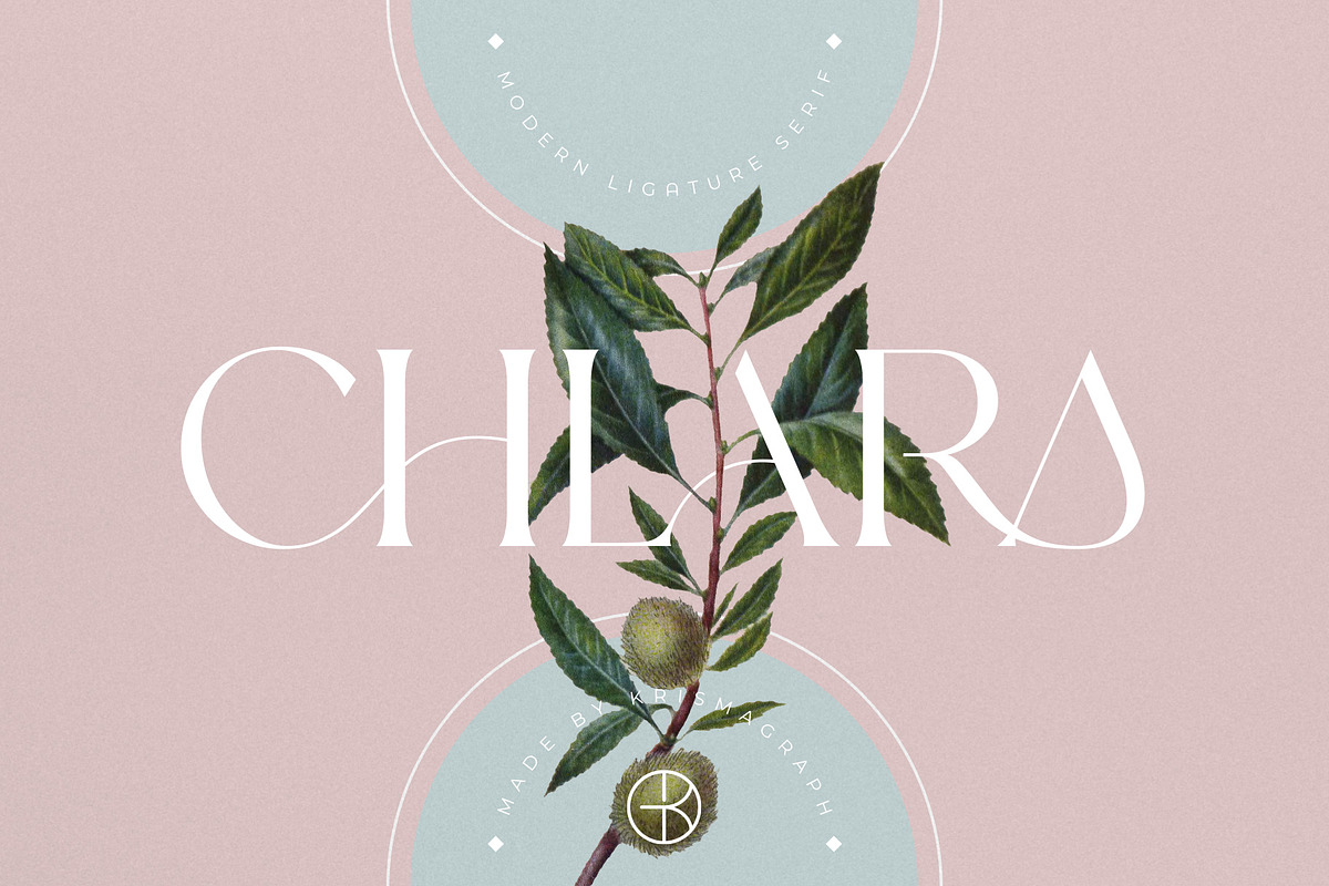 CHLARA | Modern Ligature Serif, a Sans Serif Font by Krismagraph (Photo 1 of 12)
