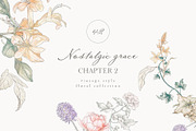 Vintage Floral Bundle, an Object Illustration by studioequinox (Thumbnail 50 of 65)