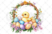 Watercolor Easter Clipart PNG, an Illustration by Craft Nest (Thumbnail 10 of 12)