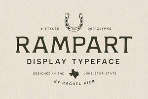 Rampart Display Typeface, a Serif Font by Rachel Kick