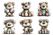 Whimsical Easter Teddy Bear Clipart, an Illustration by Daily.Designs (Thumbnail 7 of 8)