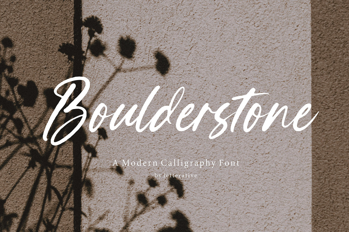 Boulderstone Modern Calligraphy Font, a Script Font by Letterative Studio (Photo 1 of 7)