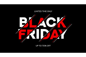 Black Friday sale typography banner, an Object Illustration by Andrey Yaroslavtsev