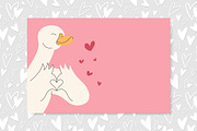 Template with Duck Making a Heart, an Animal Illustration by PsychocheArt (Thumbnail 2 of 3)