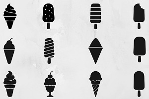 Ice Cream Silhouette SVG, a Food Illustration by newminddesign