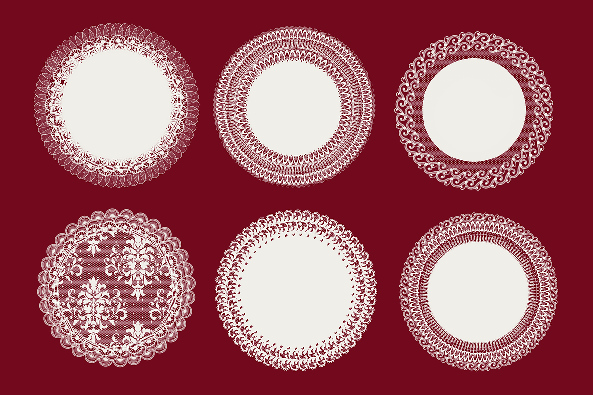 Lace Doilies Collection 20 PNG Files, an Object Illustration by Veronika Gotovceva (Photo 6 of 7)