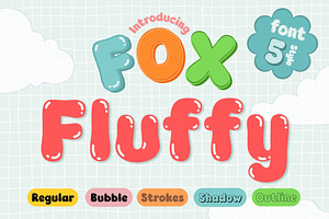 Fox Fluffy 5 Fonts Style, a Handwritten Font by Fox7 By Rattana