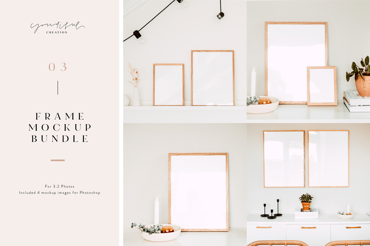 Frame Mockup Bundle, a Print Template by youdiful creation (Photo 1 of 3)