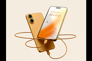 iPhone 16 Mockup, an iPhone Mockup by Se٧enStudio (Thumbnail 5 of 5)
