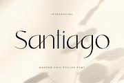 Santiago - Modern Chic Stylish Font, a Sans Serif Font by Sensatype (Thumbnail 1 of 17)