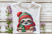 Watercolor Christmas Funny Cute slo, a Seasonal Illustration by Rose Art (Thumbnail 4 of 7)