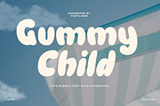 Gummy Child - Cute Bubble Font, a Handwritten Font by Font Liner (Thumbnail 1 of 12)