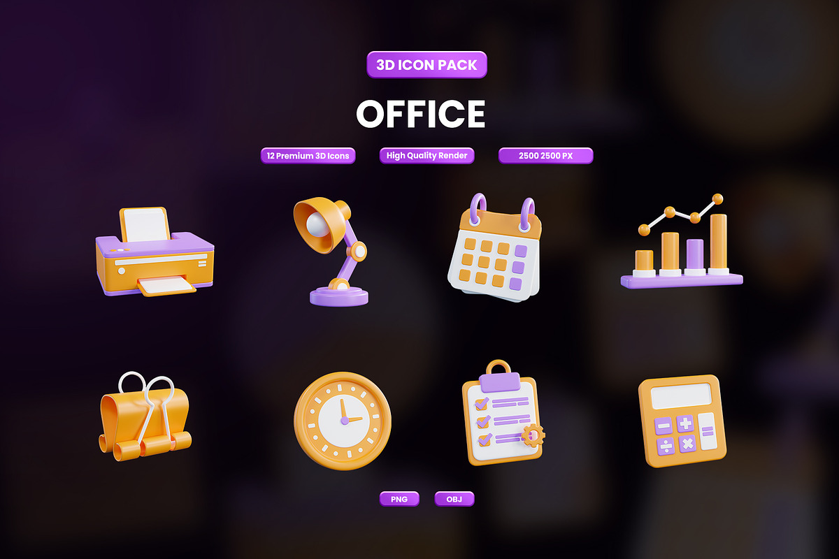 Office 3D Icon, an Object Graphic by Artnivora.Std (Photo 1 of 4)