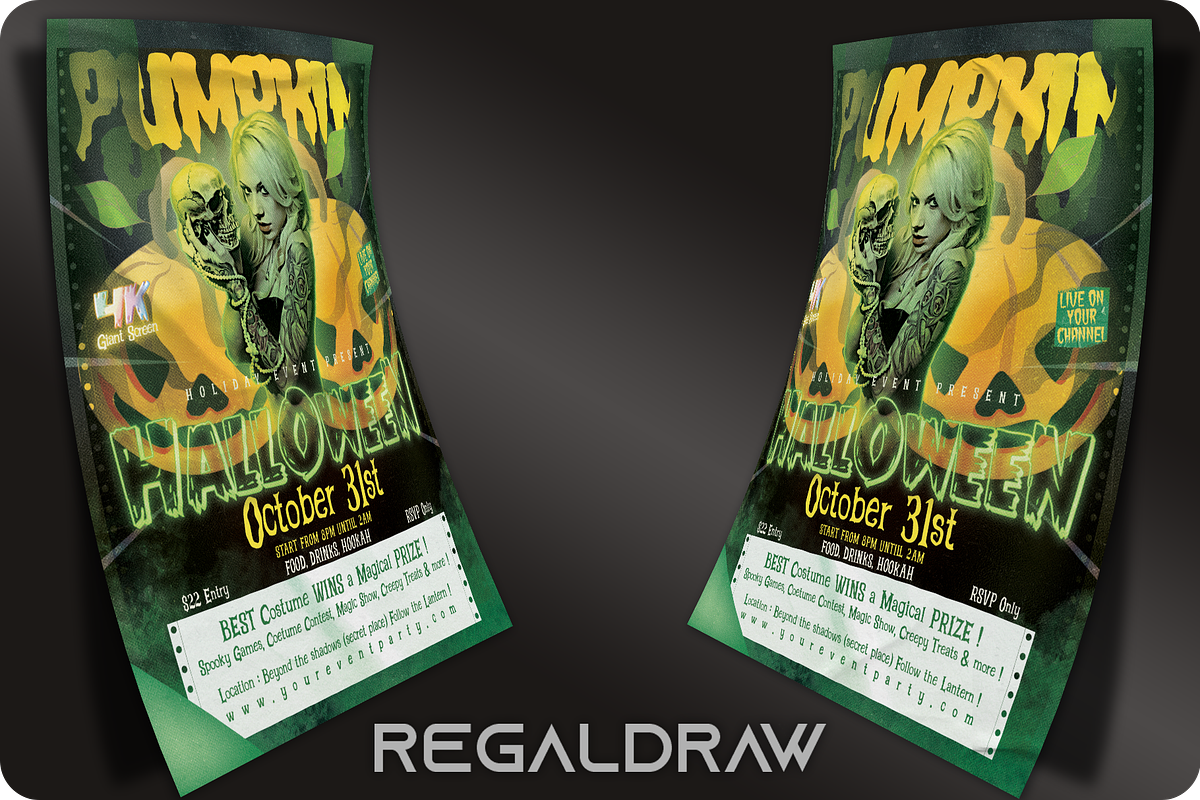 Halloween Flyer, a Flyer Template by regalDRAW (Photo 2 of 4)