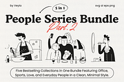 People Series BUNDLE: All 5 in 1, a Person Illustration by Veyla (Thumbnail 1 of 52)
