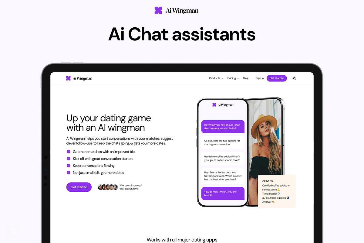 AiWingman - AI Assistant website, a Websites & App Template by firdavsabdu (Photo 1 of 8)