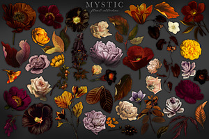 Mystic Floral Collection Clip Art