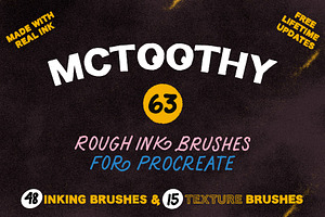 McToothy - Procreate Texture Brushes
