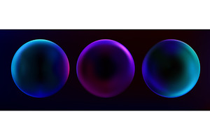 3D gradient spheres and abstract, an Illustration by art PVP - market