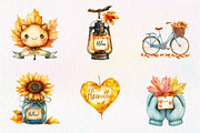 Adorable Hello Autumn Clipart, an Illustration by CreationArt (Thumbnail 3 of 9)