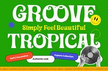 Groove Tropical Retro Decorative