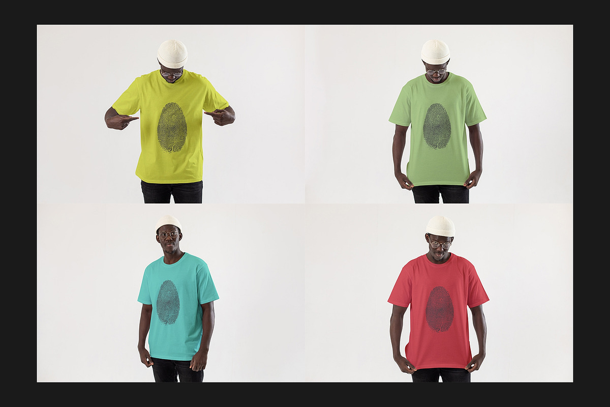 T-Shirt Mock-Up Set, a Shirt Mockup by Freeman Studio (Photo 6 of 17)