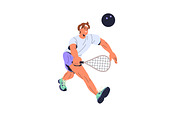 Squash players. People play tennis, a Sport Illustration by PaperTrident (Thumbnail 3 of 7)