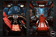 Cyberpunk Vehicle Interior Poster, a Background Graphic by Other Side Art (Thumbnail 4 of 5)