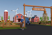 Low Poly Farm House and Animals Pack, an Architecture 3D Model by multimedia4ds (Thumbnail 7 of 14)