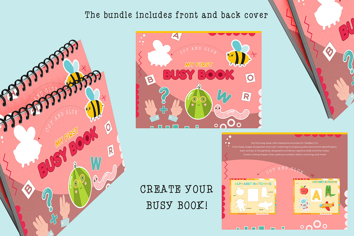 Kids Activities Cut and Glue 2-5 age, an Education Illustration by Nursery Art (Photo 8 of 9)
