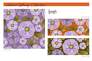 Fall Floral Seamless Patterns, a Pattern Graphic by FINEAPPLE (Thumbnail 5 of 11)
