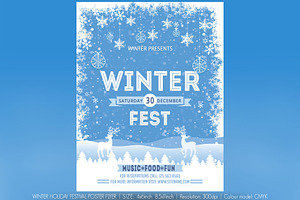 Winter Holiday Festival Poster