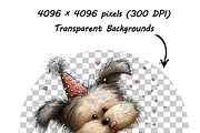 30 whimsical dog birthday clipart, an Illustration by one-touch (Thumbnail 12 of 17)