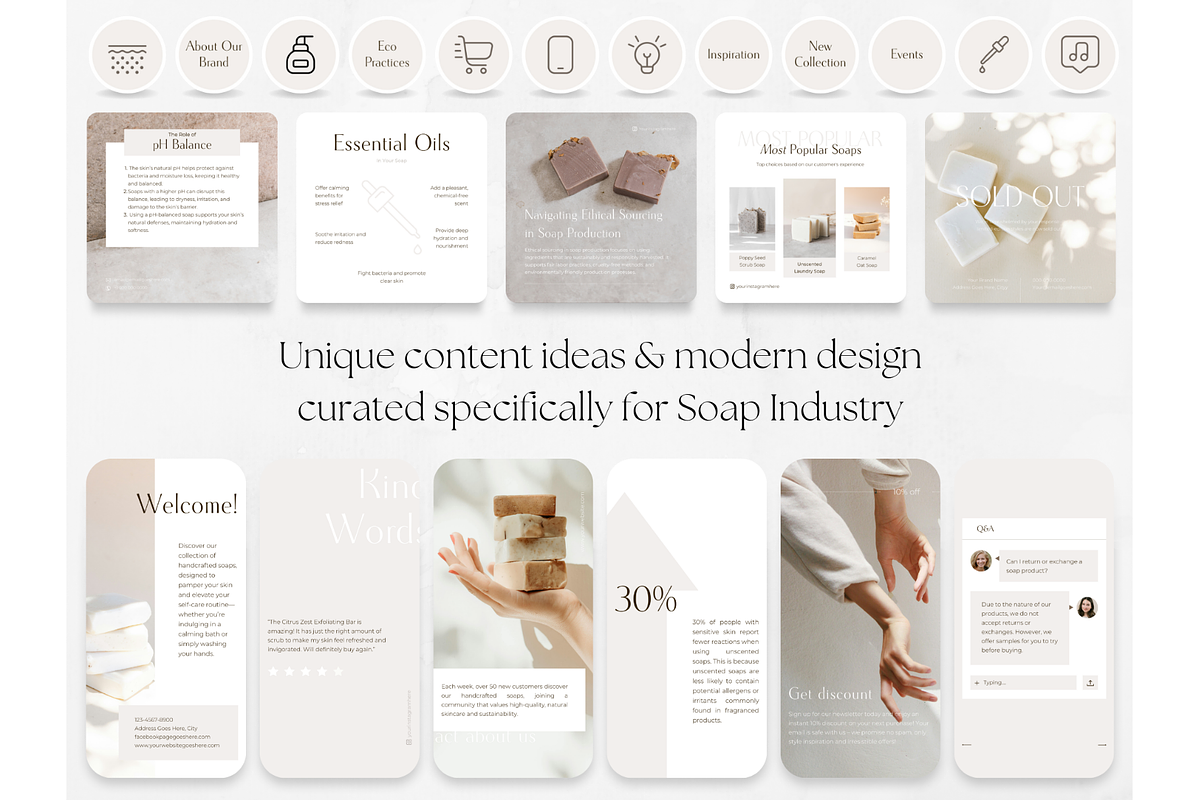 300 Soap Social Media BUNDLE, a Social Media Template by PatternLab. (Photo 6 of 9)