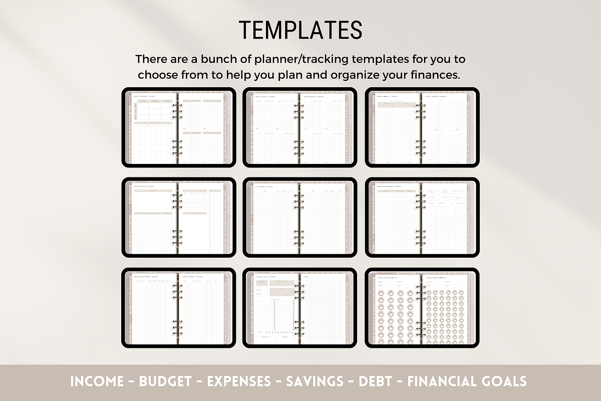 Digital Finance Planner + Stickers, a Templates & Theme by SunshineStudioBoutique (Photo 6 of 9)