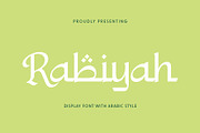 Rabiyah - Arabic Style Font, a Script Font by Pikgura (Thumbnail 1 of 6)