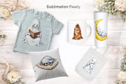 Sleepy Ghost Watercolor Sublimation, an Illustration by Artnoy (Thumbnail 5 of 8)