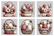 Whimsical Easter Egg Basket Clipart, an Illustration by Black Bird Studio (Thumbnail 5 of 5)