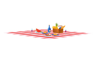 Necessary element of picnic in city, an Illustration by the8monkey