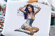 Fantasy Winter Girls Clipart Bundle, an Illustration by Craft Nest (Thumbnail 4 of 11)