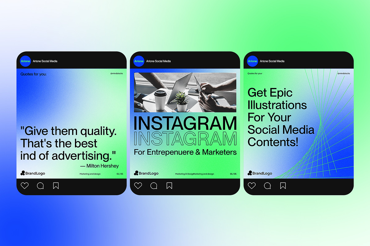 Arione Instagram template pack, a Social Media Template by MindMuse (Photo 5 of 9)