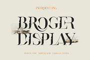 Broger Display, a Serif Font by Damelev (Thumbnail 1 of 10)